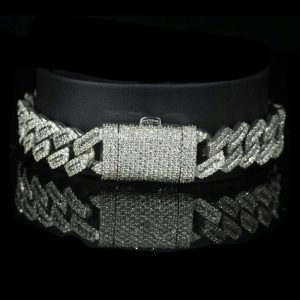 Iced Out Baguette Centre Cuban Bracelet
