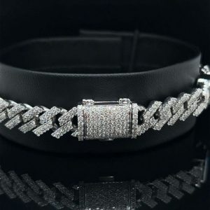 Iced Out Blue Topaz Cuban Bracelet