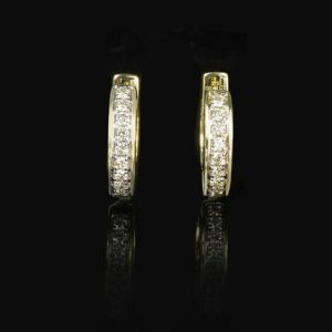 Single Row Diamond Huggies