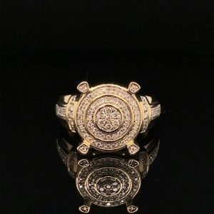 3 Halo Iced Out Ring