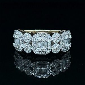 Iced Out Halo Circle Ring