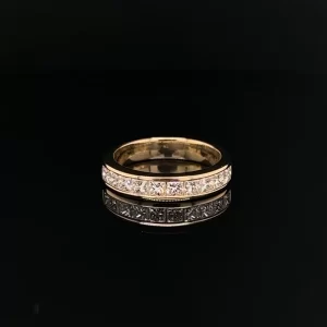 1ct Princess Cut Channel Set 13 stone Eternity Ring