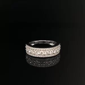 18kt Gold 3 Row Eternity Ring