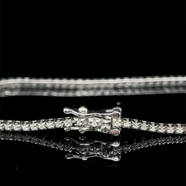 1.8mm Diamond Set Tennis Bracelet - Image 3