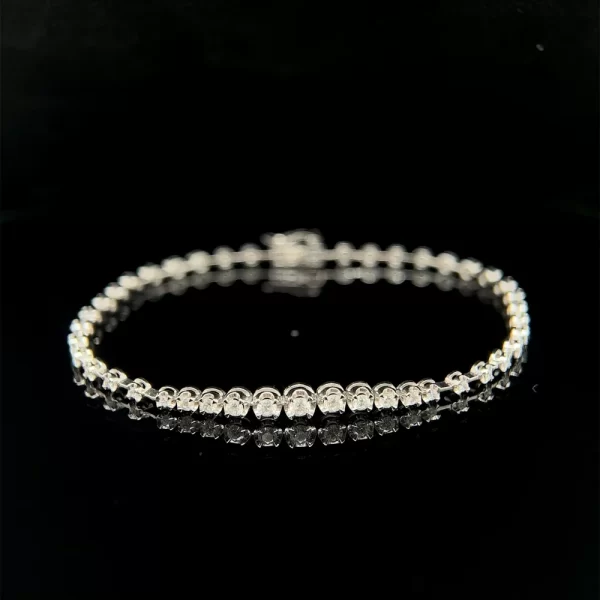 Graduated Illusion Set Tennis Bracelet