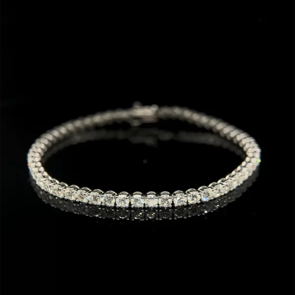 3mm Diamond White Gold Tennis Bracelet