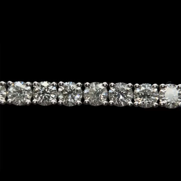 3mm Diamond White Gold Tennis Bracelet - Image 2