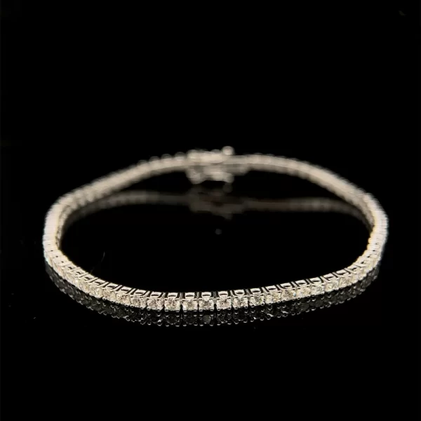 2.8mm Diamond White Gold Tennis Bracelet