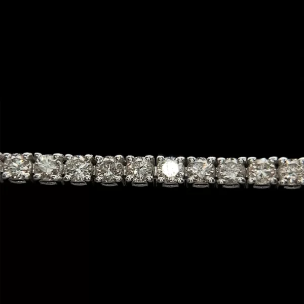 2.8mm Diamond White Gold Tennis Bracelet - Image 2