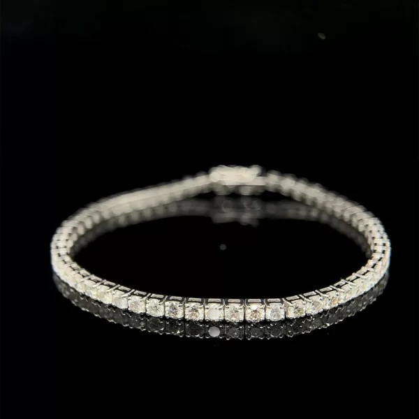 2.9mm White Gold Diamond Tennis Bracelet