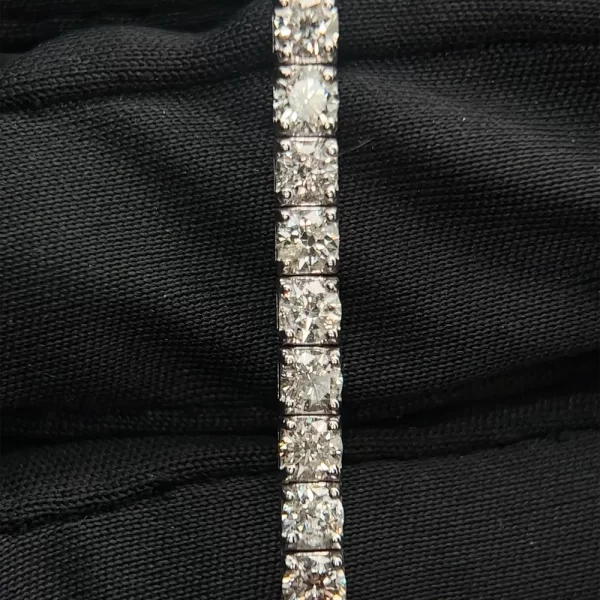 2.9mm White Gold Diamond Tennis Bracelet - Image 2