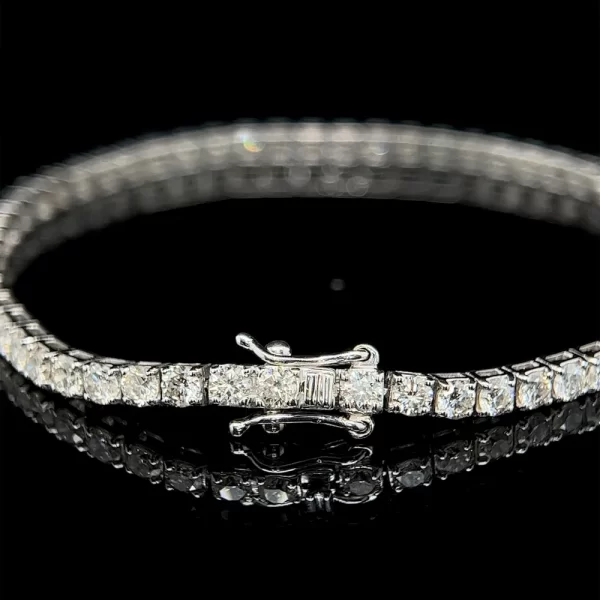 2.9mm White Gold Diamond Tennis Bracelet - Image 3