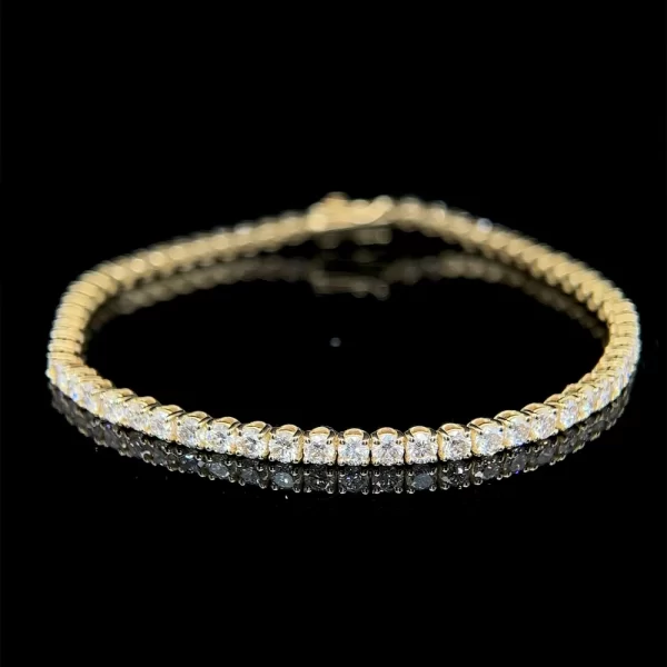 2.8mm Yellow Gold Diamond Tennis Bracelet