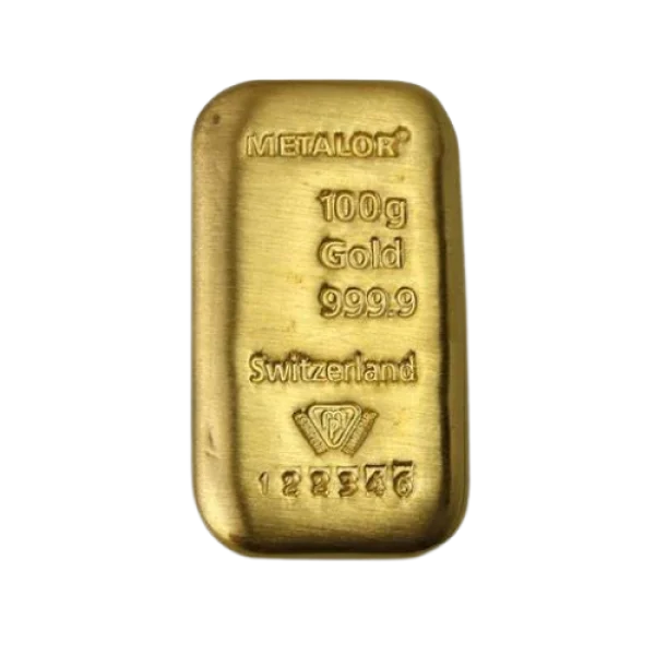 Metalor 100 g Gold Cast Bar