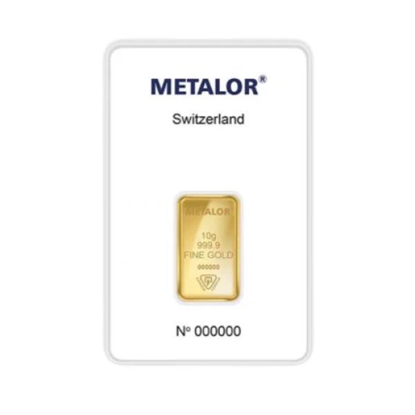 Metalor 20 g Gold Bar Wafer