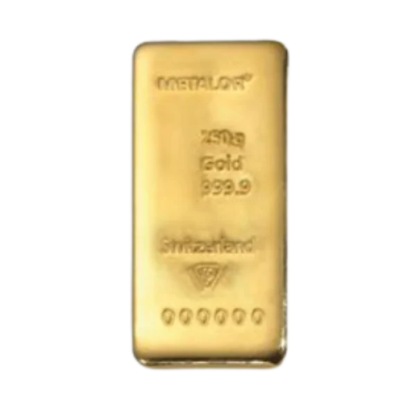 Metalor 250 g Gold Cast Bar