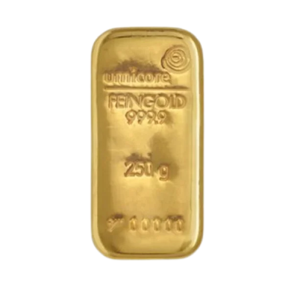 Umicore 250 g Gold Cast Bar