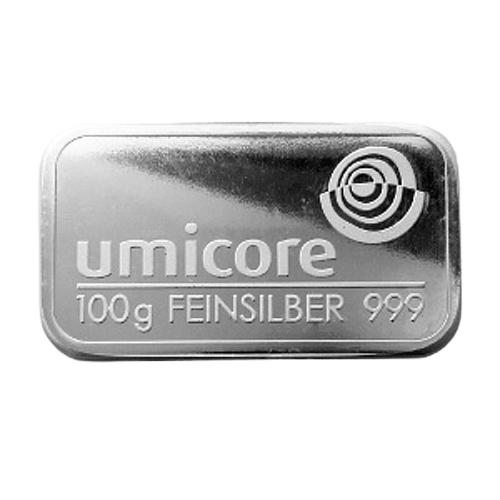Umicore 100 g Silver Bar Wafer