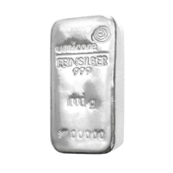 Umicore 1000 g Silver Cast Bar