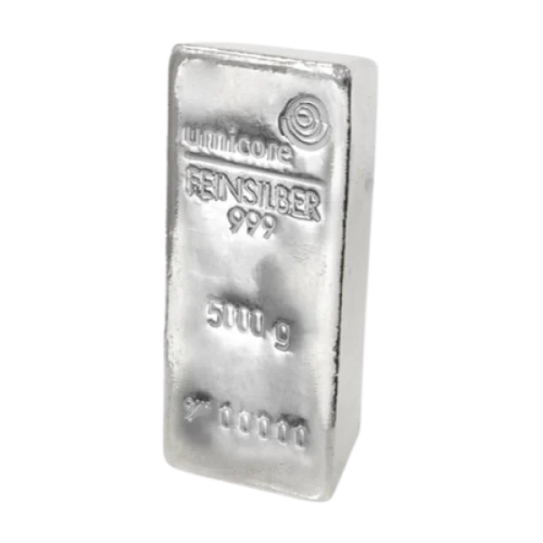 Umicore 5000 g Silver Cast Bar